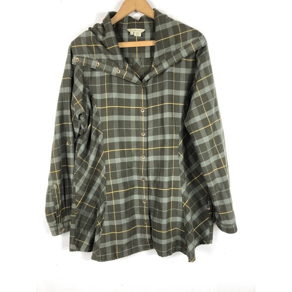 Royal Robbins XL Jacket Lightweight Plaid Tartan Check Shacket Womens Coat - Picture 1 of 5